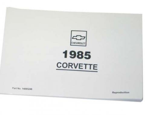 Corvette Owners Manual, 1985
