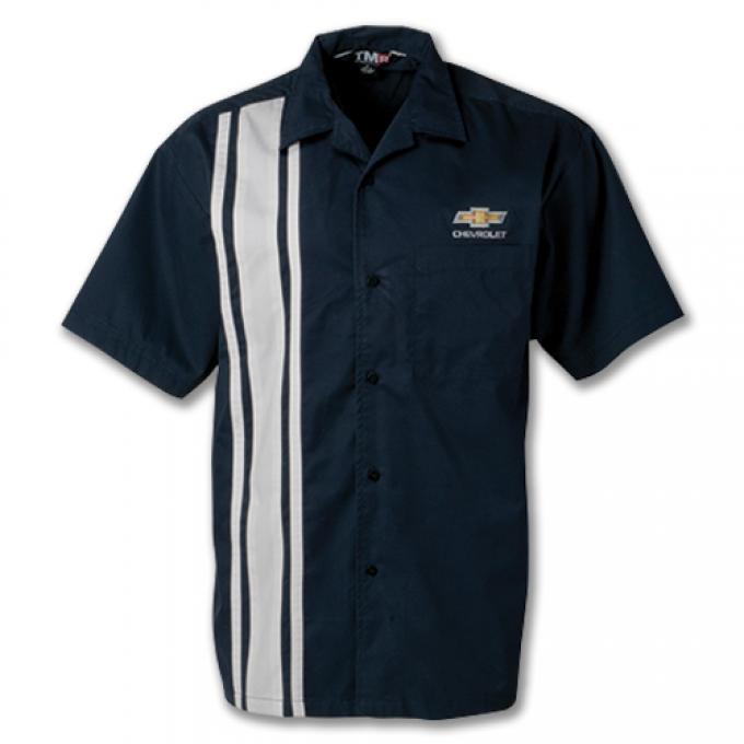 Chevrolet Gold Bowtie Race Stripe Camp Shirt
