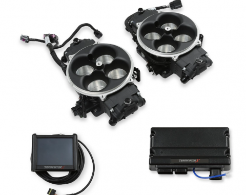 Holly Sniper EFI Holley EFI Terminator X Stealth 2x4 4500 Kit, Black 550-1081