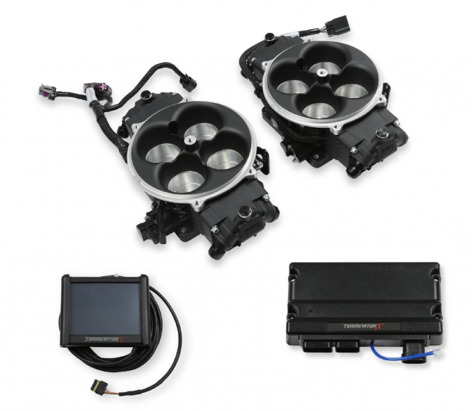 Holly Sniper EFI Holley EFI Terminator X Stealth 2x4 4500 Kit, Black 550-1081