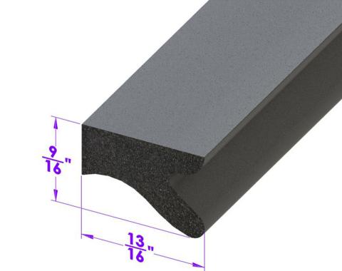 Metro Moulded Parts Trunk Seal. Sponge Rubber. Sold by the Foot. LP 64-A