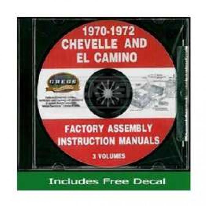 El Camino Factory Assembly Instructions Manual, On CD, 1970-1972