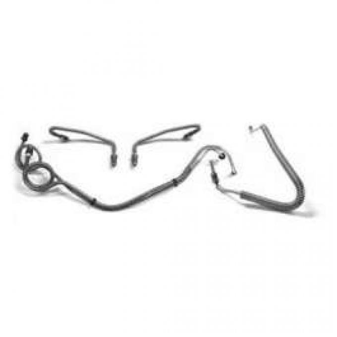 El Camino Front Brake Line Set, Manual Disc, OE Steel, 1969