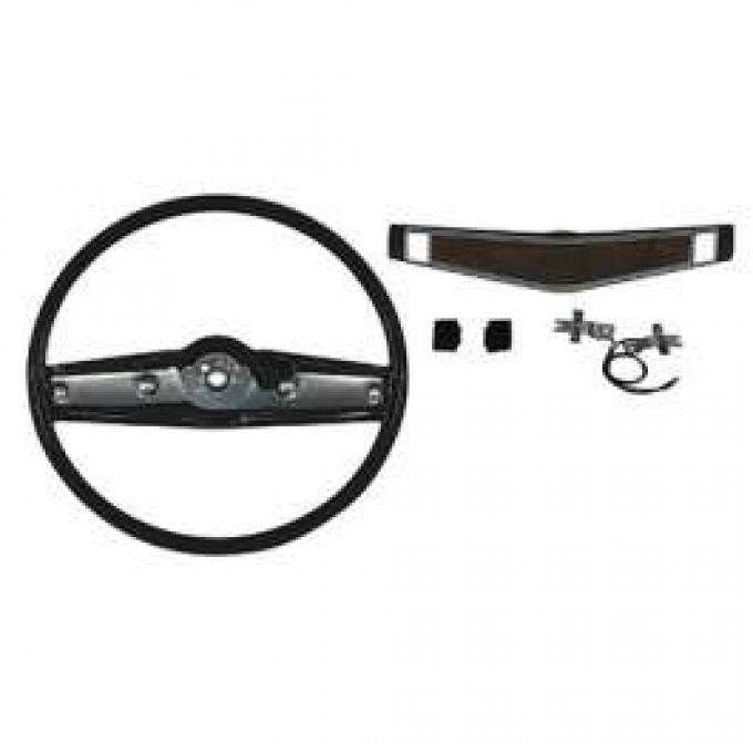 El Camino Steering Wheels Complete Kit, 2 Spoke, Cherrywood, 1969-1970