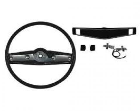 El Camino Steering Wheels Complete Kit, 2 Spoke Black, 1969-1970