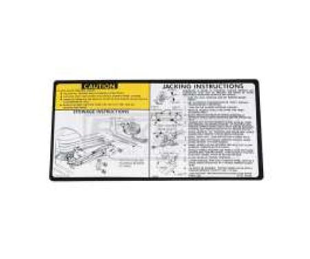 El Camino Jacking Instruction Decal, El Camino And GMC, 1981-1987