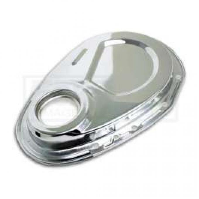 El Camino Timing Chain Cover, Small Block, Unplated Steel, 1969-1972