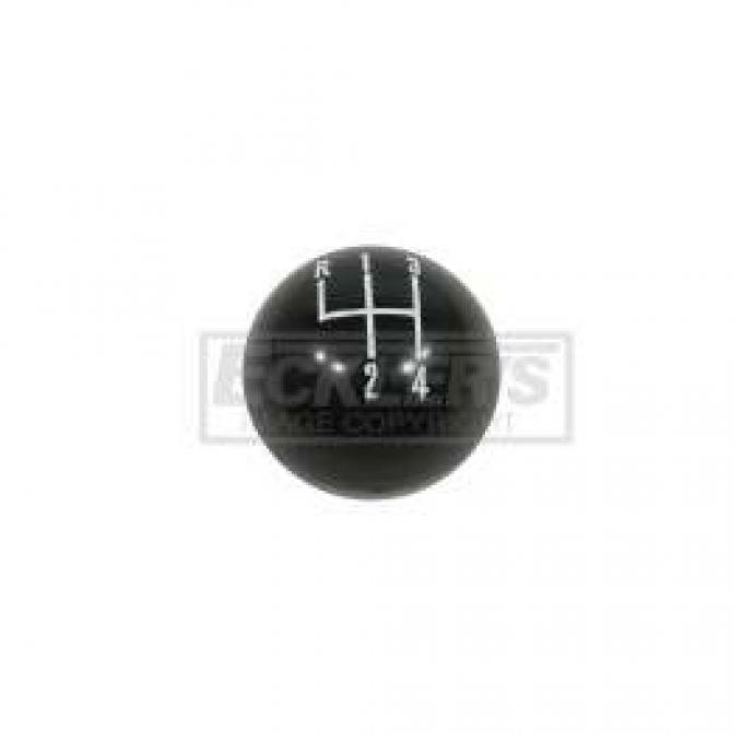 El Camino Shift Knob, 4-Speed, Black With 5/16 Thread, 1964-1968