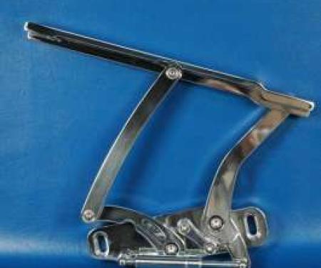 El Camino Billet Aluminum Hood Hinges, Clear Powder Coated Finish, 1969-1972