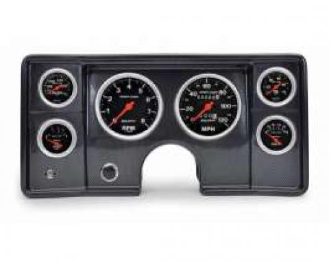 El Camino Instrument Cluster Panel, Carbon Fiber Finish, With Sport Comp Gauges, 1978-1981