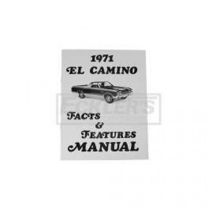 El Camino Facts And Features Manuals, 1971