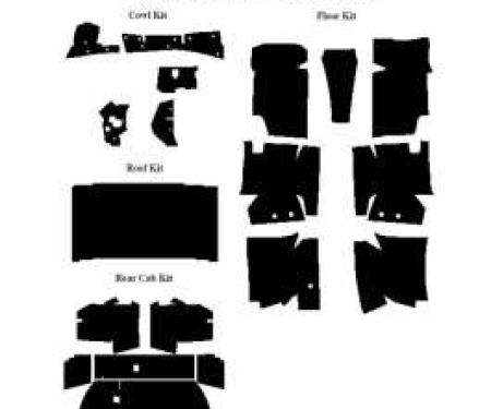 El Camino Acoustic Insulation Kits Complete Set Floor,roof,rear Cab,cowl And Doors, 1978-1987