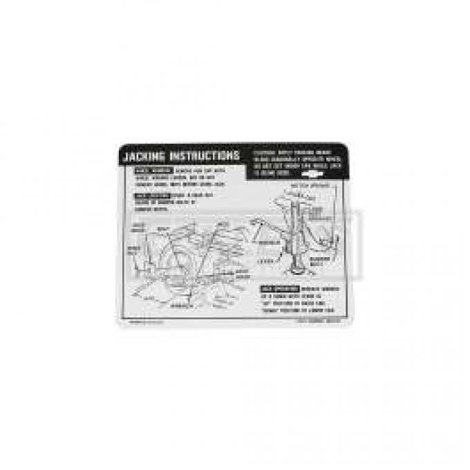 El Camino Jacking Instruction Decal, 1968-1969