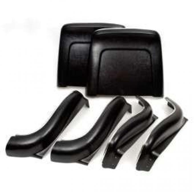 El Camino Bucket Seat Back & Bottom Set, Black, 1966