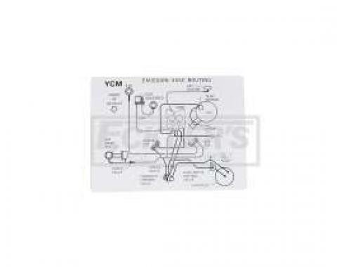 El Camino Emission Decal, 305 c.i. (5.0), Hose Routing, Automatic Transmission, Code YCM, 1986