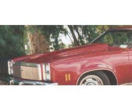 El Camino Fiberglass Hood, 2 Bolt On, Z-28 Style Cowl, 1973-1977