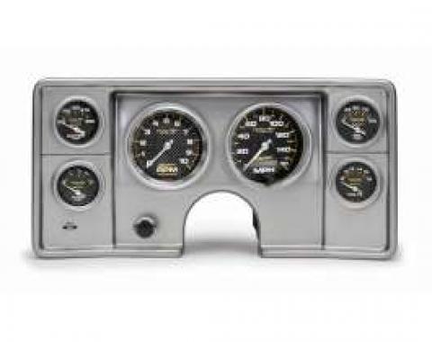 El Camino Instrument Cluster Panel, Aluminum Finish, With Carbon Fiber Series Gauges, 1978-1981