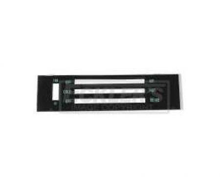 El Camino Heater Control Panel Lens, 1970