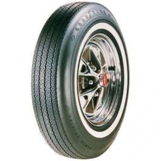 El Camino Tire, 6.95/14 With 7/8 Wide Whitewall, Goodyear Power