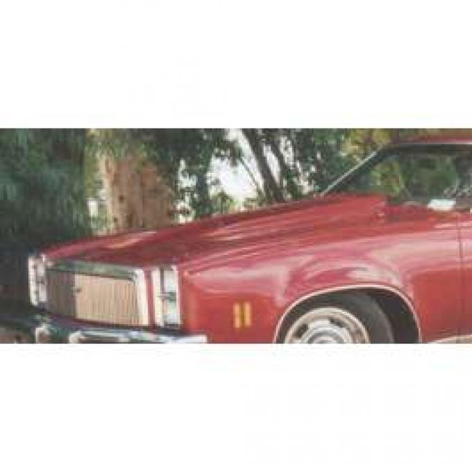 El Camino Fiberglass Hood, 2 Bolt On, Z-28 Style Cowl, 1973-1977