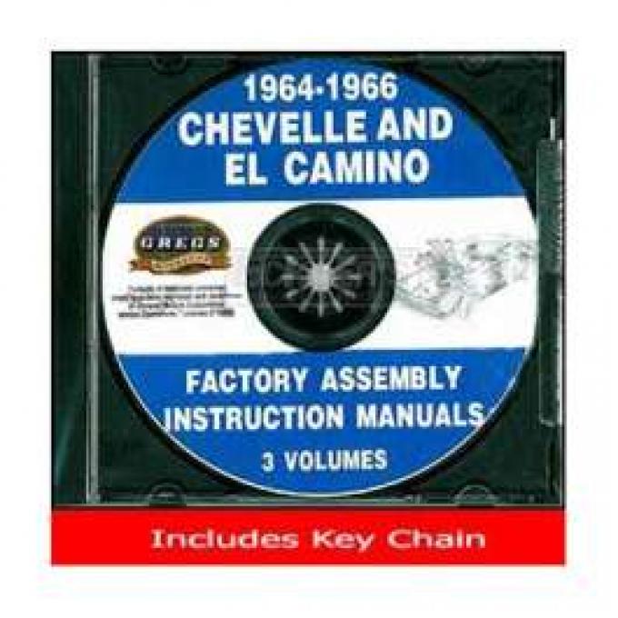 El Camino Factory Assembly Instructions Manual, On CD, 1964-1966