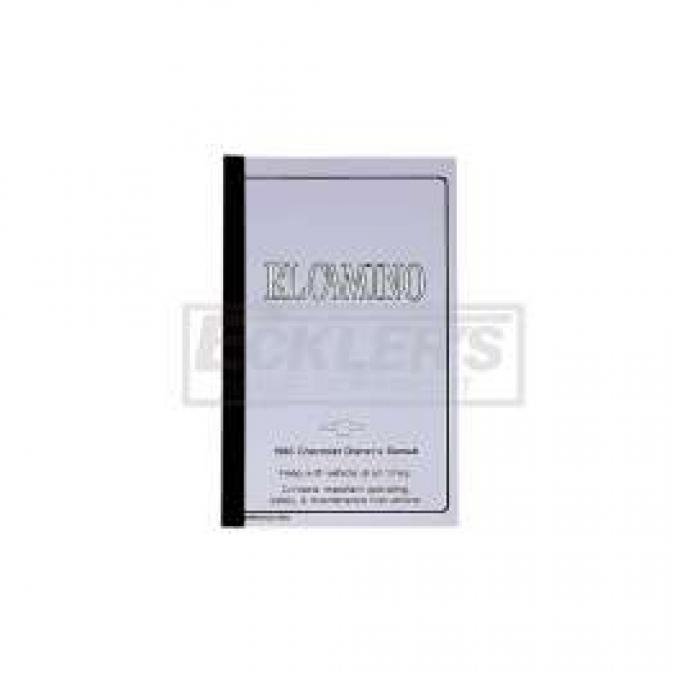 El Camino Owners Manual, 1986