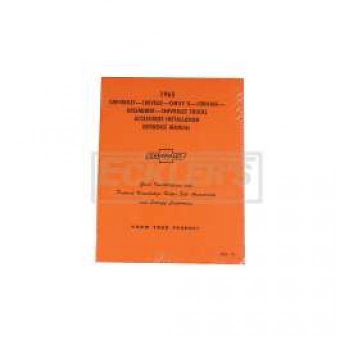 El Camino Accessory Installation Manual, 1965