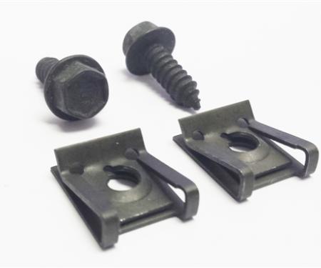 Redline Restomotive® 1971-1974 Chevrolet Camaro Windshield Washer Jar Bracket Mounting Hardware Set