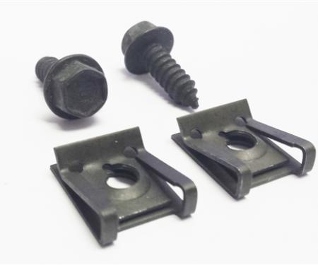 Camaro Windshield Washer Jar Bracket Mounting Hardware Set, 1971-1974