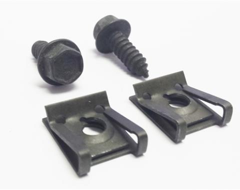 Redline Restomotive® 1971-1974 Chevrolet Camaro Windshield Washer Jar Bracket Mounting Hardware Set