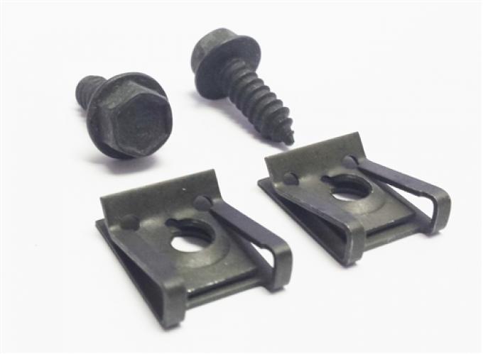 Redline Restomotive® 1971-1974 Chevrolet Camaro Windshield Washer Jar Bracket Mounting Hardware Set