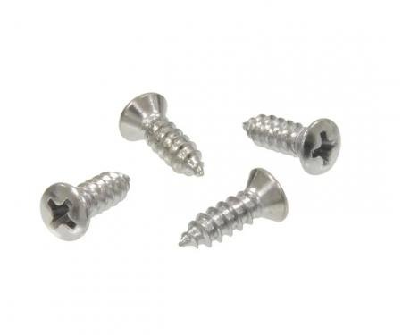 Corvette Seat Back Release Bezel Screws, 4 Piece, 1970-1978