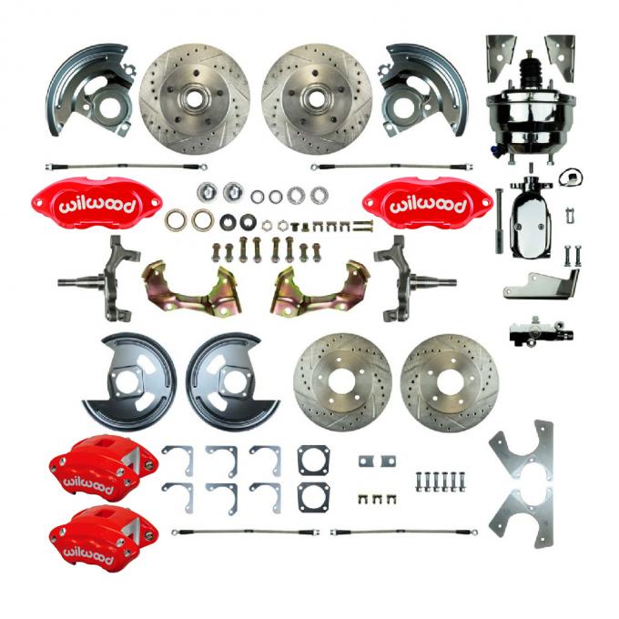 Right Stuff 64-72 GM GM A-Body, Power 8" Booster, 2" Drop, 4-Wheel Disc Brake Conversion AFXDC21DZX