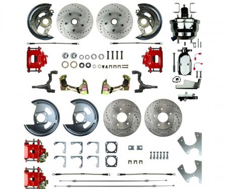 Right Stuff 1969-74 GM A/F/X-Body, Staggered Shock, 4-Wheel Power Disc Brake Conversion AFXDC45CZX