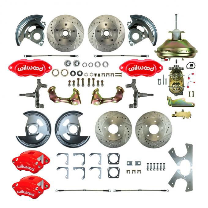 Right Stuff 67-72 GM A-Body, Power 11" Booster, 2" Drop, 4-Wheel Disc Brake Conversion Kit AFXDC26DZ