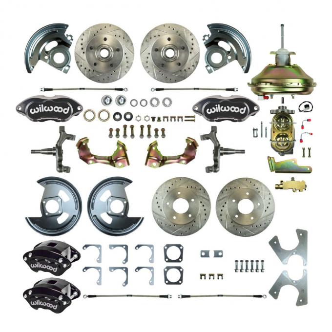 Right Stuff 67-72 GM A-Body, Power 11" Booster, 2" Drop, 4-Wheel Disc Brake Conversion Kit AFXDC26DS