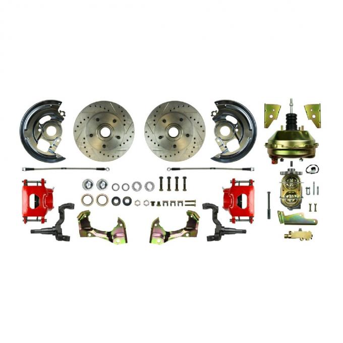 Right Stuff 1964-1972 Chevelle/GM A-Body Front Power, 9" Booster, Disc Brake Conversion Kit AFXDC01CZ