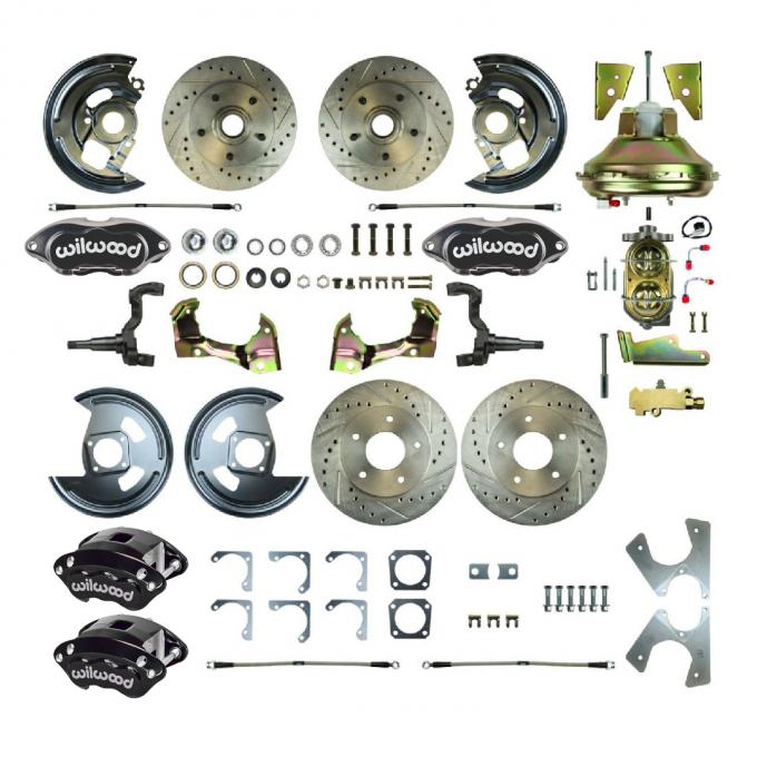Right Stuff 67-69 GM F-Body Non-Staggered 4 Wheel Power Disc Brake Conversion AFXDC22CS