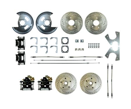 Right Stuff 1978 Camaro, 4-Wheel W/Rear +2 Disc Brake Conversion Kit W/Black Calipers F78RD07S