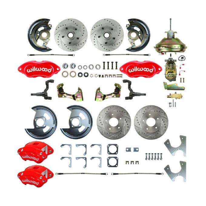 Right Stuff 67-69 GM F-Body, Non-Staggered, Power 11" Booster 4 Wheel Disc Brake Conversion AFXDC25CZ
