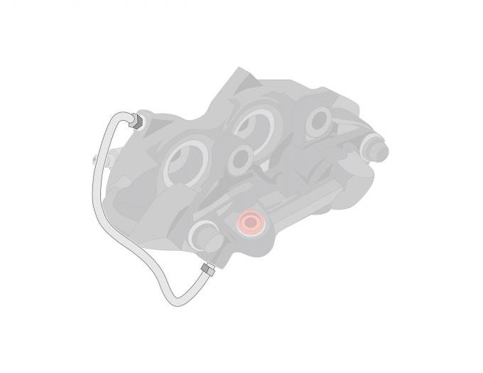 Right Stuff 1967-68 Camaro/Firebird Pre-Bent Stainless Steel Right Disc Brake Caliper Line FFC6704S