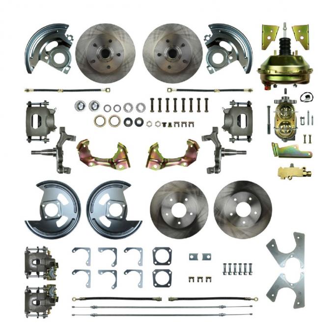 Right Stuff 64-72 GM A-Body, Power 9" Booster, 2" Drop, 4-Wheel Disc Brake Conversion Kit AFXDC41D
