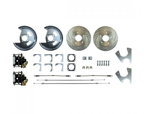 Right Stuff 1975-1981 Camaro/Firebird, Staggard Rear Shocks, Rear Disc Brake Conversion Kit AFXRD07S
