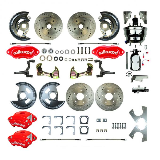 Right Stuff 64-72 GM A-Body, Power 8" Booster, 4-Wheel Disc Brake Conversion Kit AFXDC21CZX