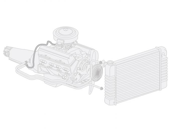 Right Stuff 1973-79 Ford Bronco/F100/F150 w/C6 Trans, Pre-Bent OE Steel Trans Modulator Line TTV7369