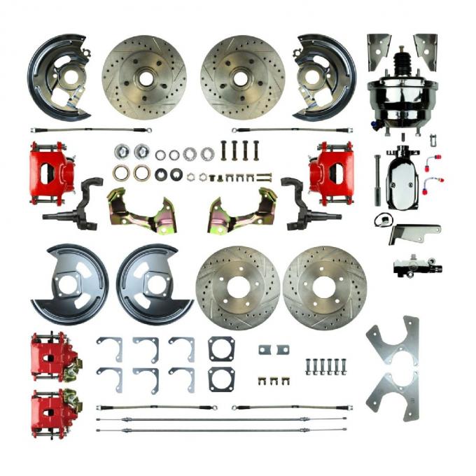 Right Stuff 1964-72 GM A-Body, Power 8" Booster, 4-Wheel Disc Brake Conversion AFXDC41CZX