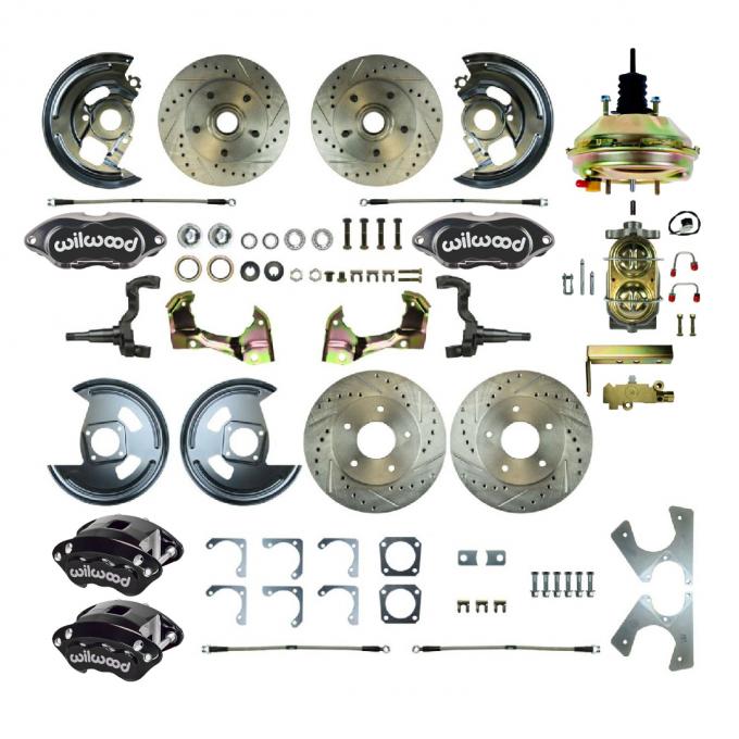 Right Stuff 62-67 Chevy II, Power 9" Booster, 4-Wheel Disc Brake Conversion Kit AFXDC23CS