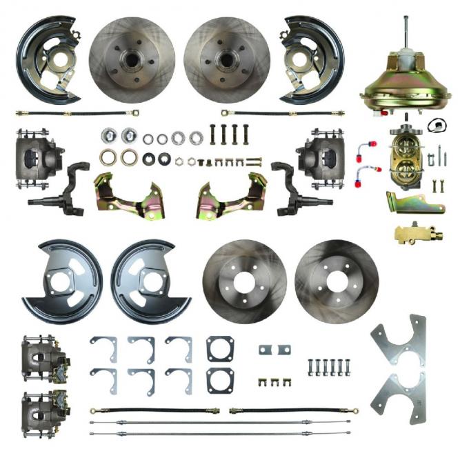 Right Stuff 1967 GM F-Body Non-Staggered 4 Wheel Power Disc Brake Conversion AFXDC42C