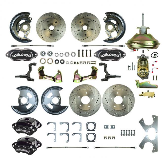 Right Stuff 67-72 GM A-Body, Power 11" Booster, Show N Go 4-Wheel Disc Brake Conversion Kit AFXDC26CS