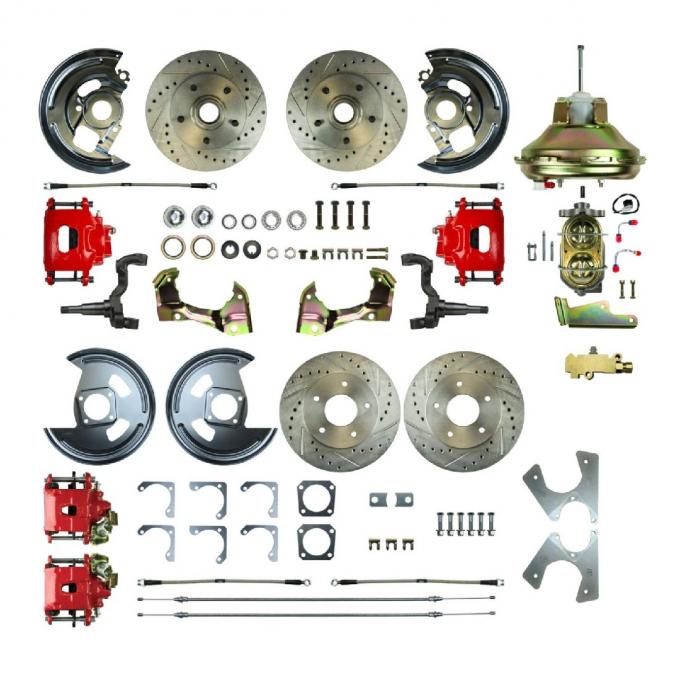 Right Stuff 1967 GM F-Body Non-Staggered 4 Wheel Power Disc Brake Conversion AFXDC42CZ